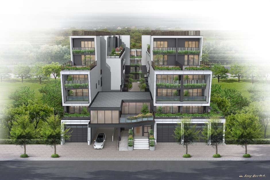 「宜園大院」3D外觀示意圖。